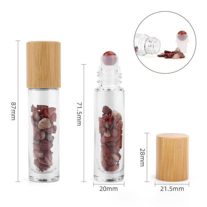 Roller z kamieniem naturalnym 5 ml – Jaspis czerwony