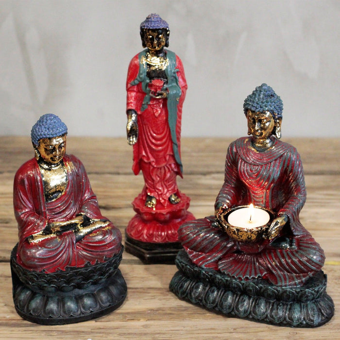 Świecznik Budda – Wyznawca, patyna — zdjęcie 2