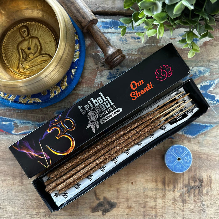 Zestaw rytualny z ceramiczną podstawką – Ohm Shanti