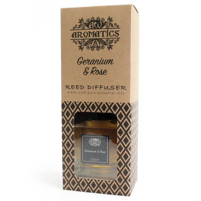 Dyfuzor z olejkami eterycznymi 200 ml – Geranium i róża — zdjęcie 2