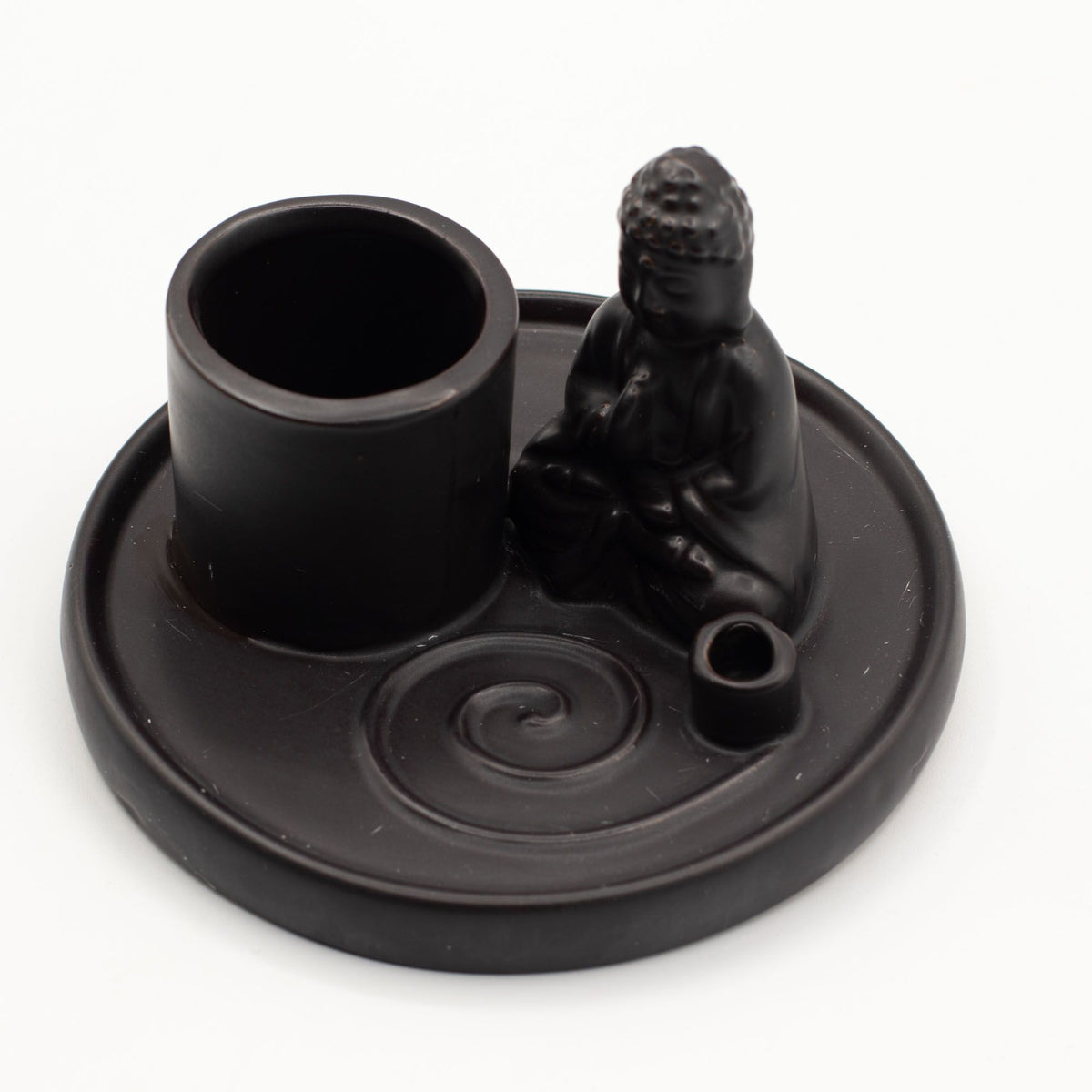 Podstawka ceramiczna Budda – Ceramika czarna matowa — zdjęcie 5