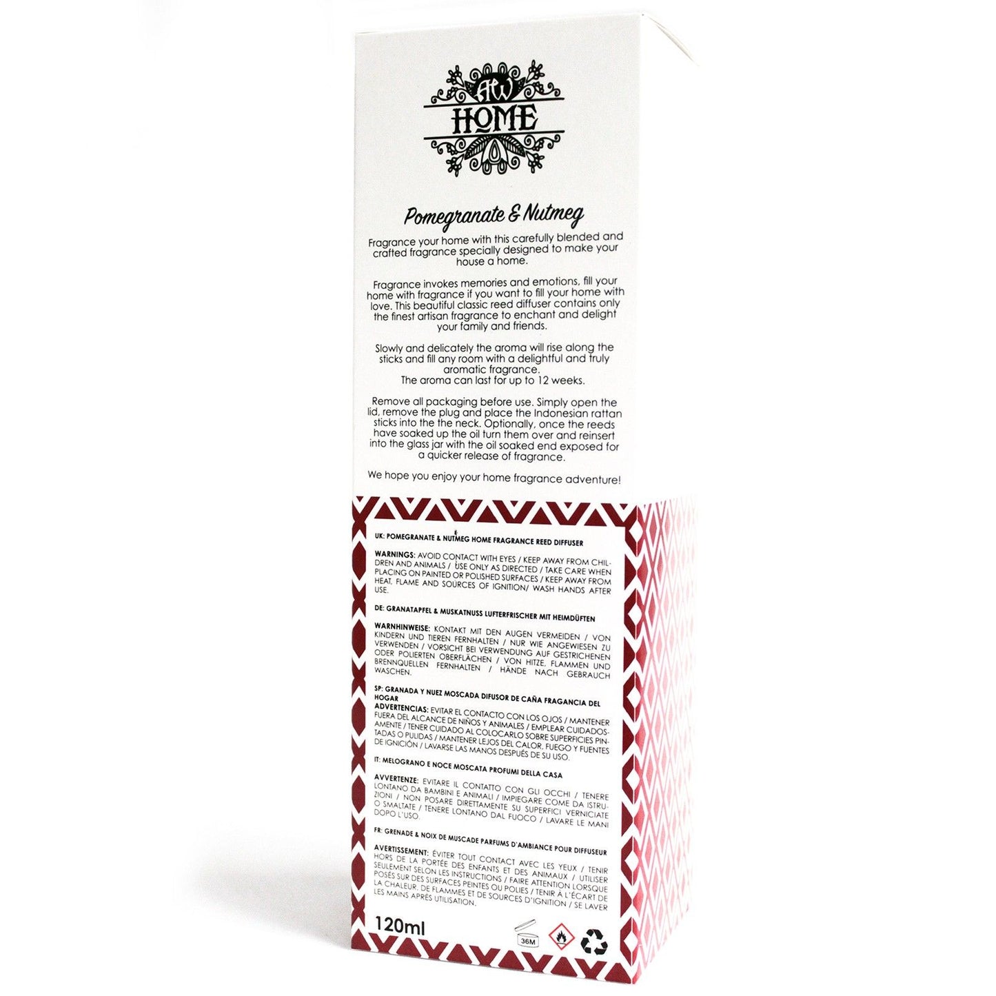 Dyfuzor Zapachowy 120ml – Granat i Gałka Muszkatołowa