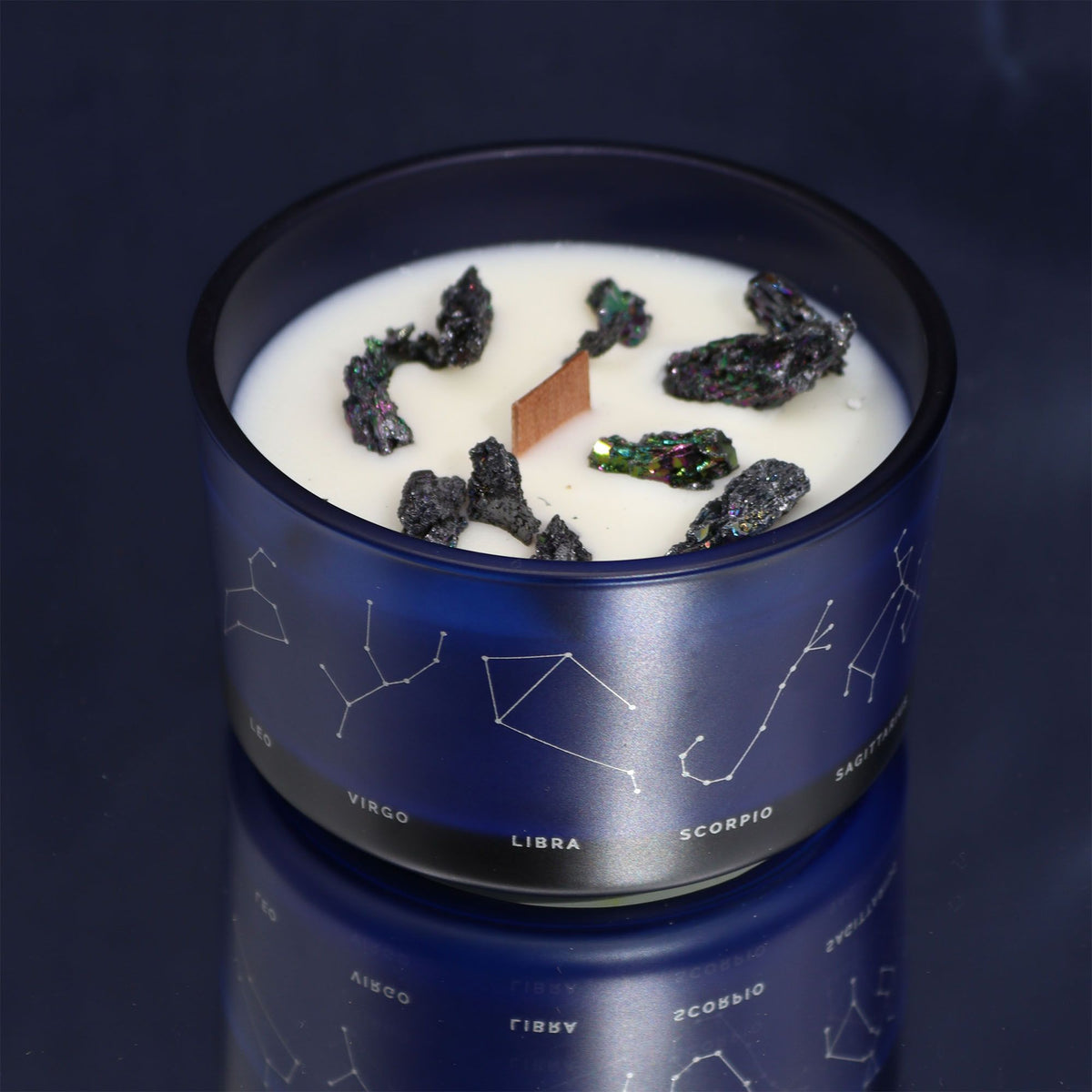 Świeca zodiakalna z kryształem i bransoletką – Strzelec — zdjęcie 6