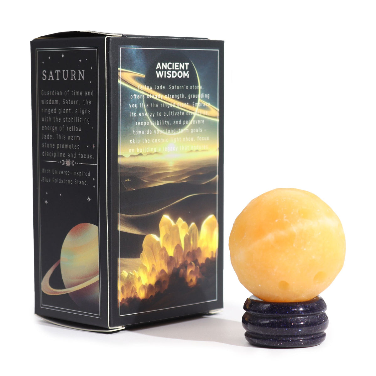 Planeta z kamienia – Saturn (jadeit żółty) — zdjęcie 5