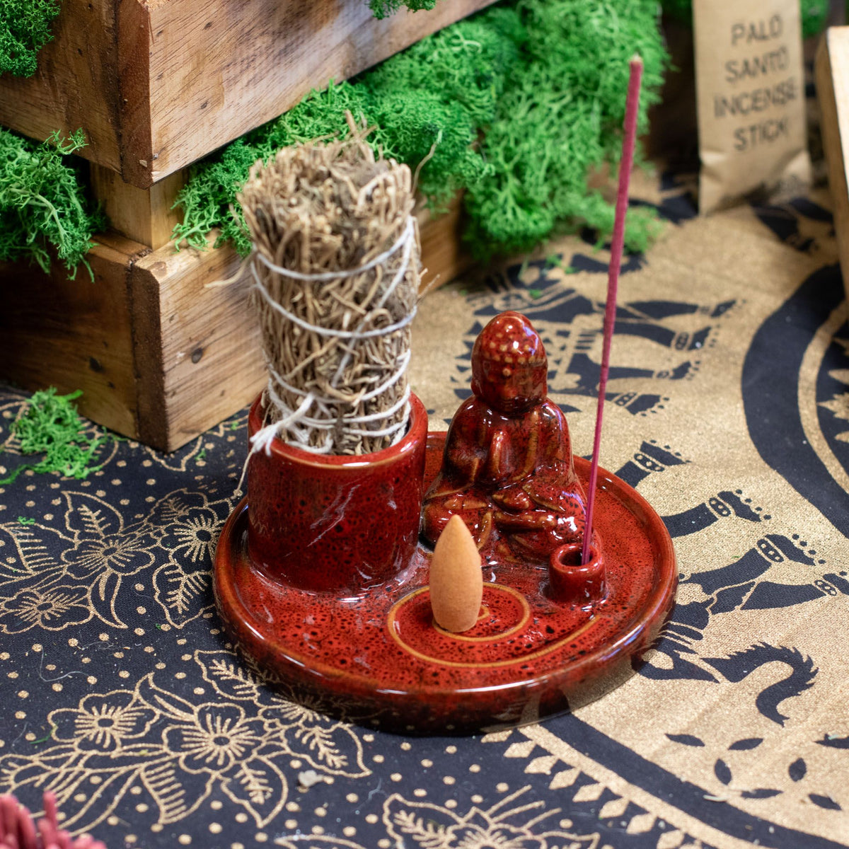 Podstawka ceramiczna Budda – Ceramika czerwona — zdjęcie 8
