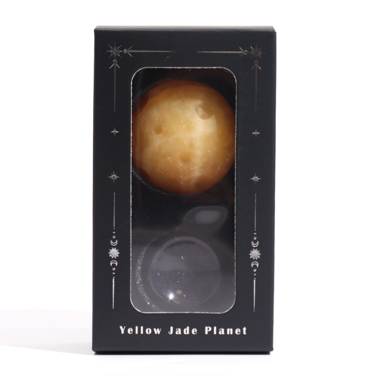 Planeta z kamienia – Saturn (jadeit żółty) — zdjęcie 3
