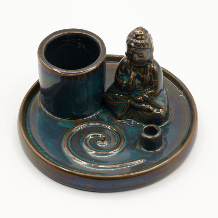 Podstawka ceramiczna Budda – Ceramika niebieska — zdjęcie 2