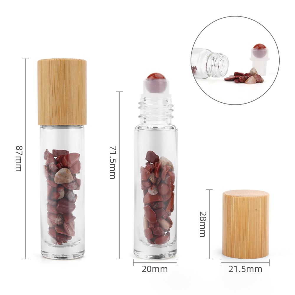 Roller z kamieniem naturalnym 5 ml – Jaspis czerwony