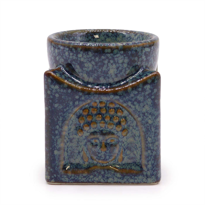 Kominek ceramiczny Budda – Przygaszony błękit