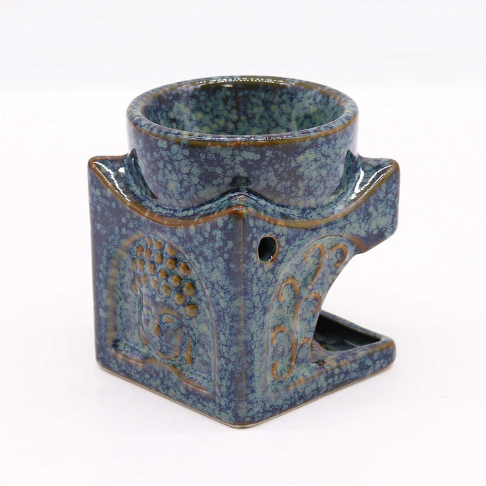 Kominek ceramiczny Budda – Przygaszony błękit — zdjęcie 2