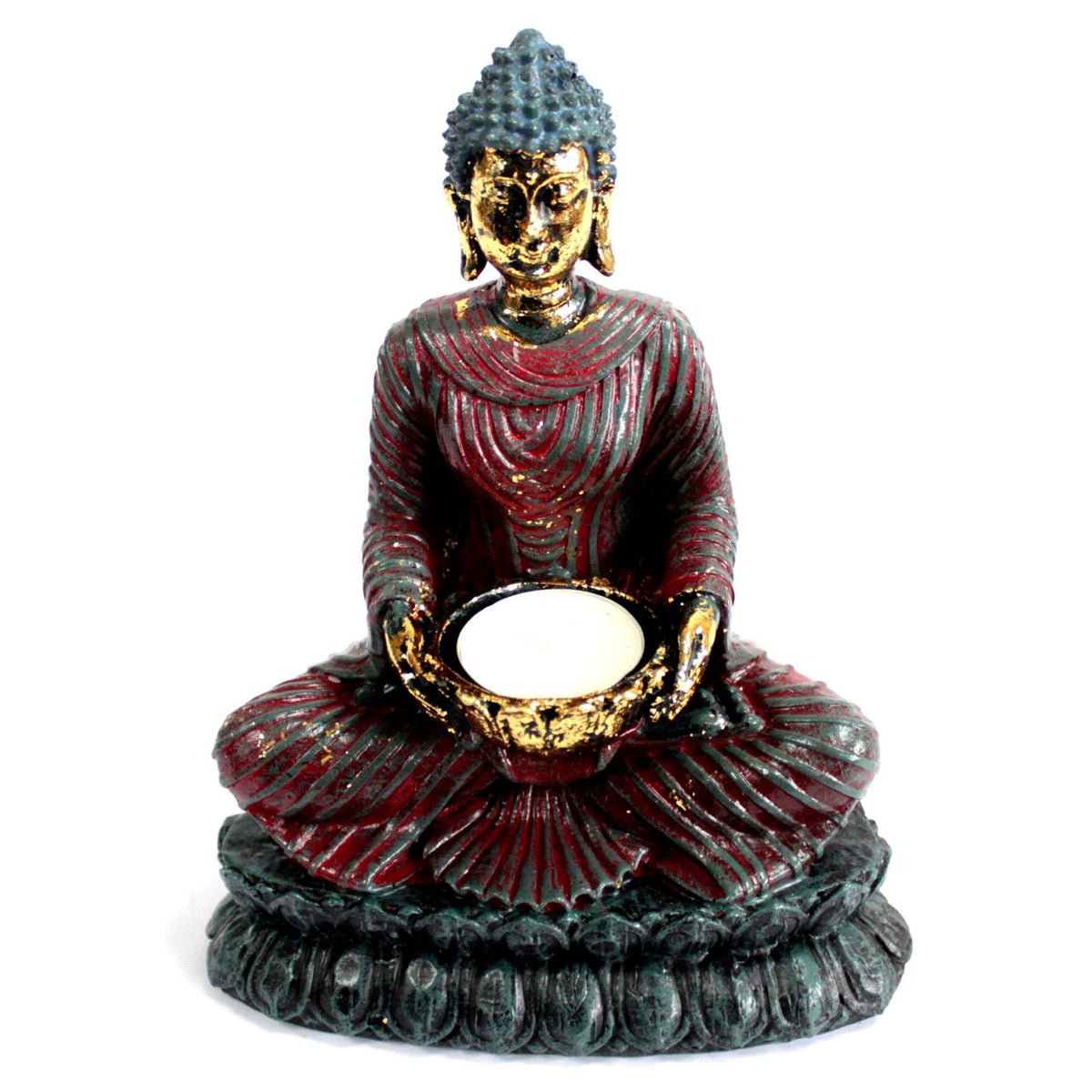 Świecznik Budda – Wyznawca, patyna — zdjęcie 4