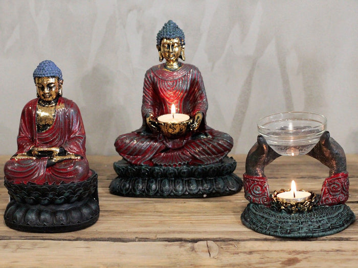 Świecznik Budda – Wyznawca, patyna