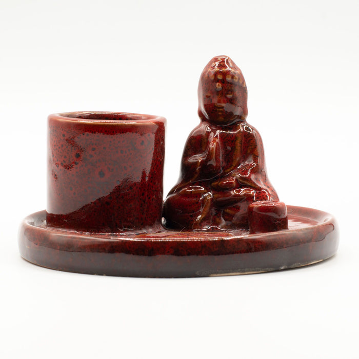 Podstawka ceramiczna Budda – Ceramika czerwona — zdjęcie 2