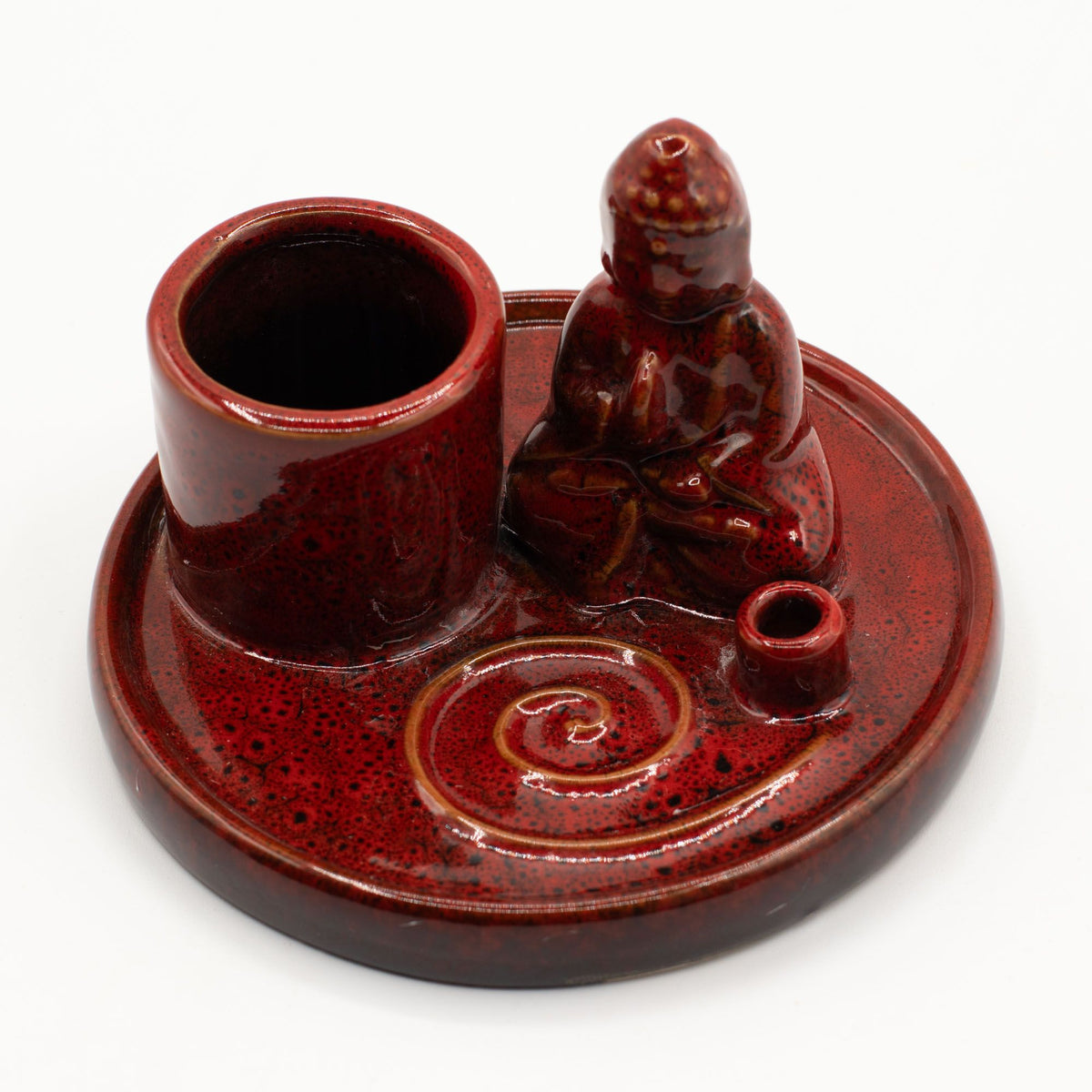 Podstawka ceramiczna Budda – Ceramika czerwona — zdjęcie 4