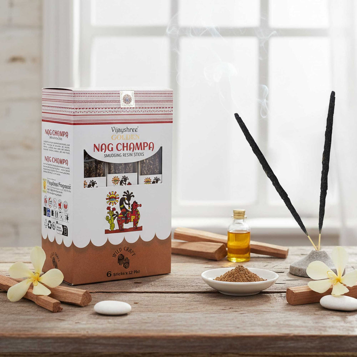 Kadzidło żywiczne 30 g (6 sztuk) – Nag Champa — zdjęcie 5