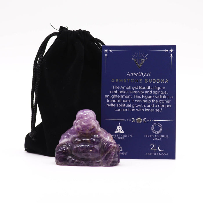 Figurka z kamienia – Budda duży (ametyst)