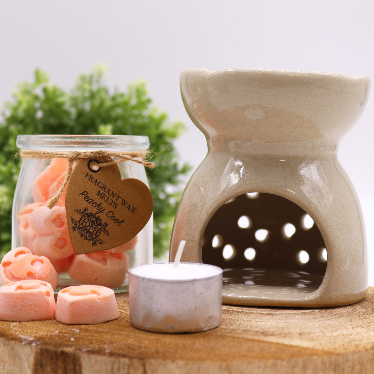 Kominek ceramiczny Drzewo Życia – Kość słoniowa — zdjęcie 3