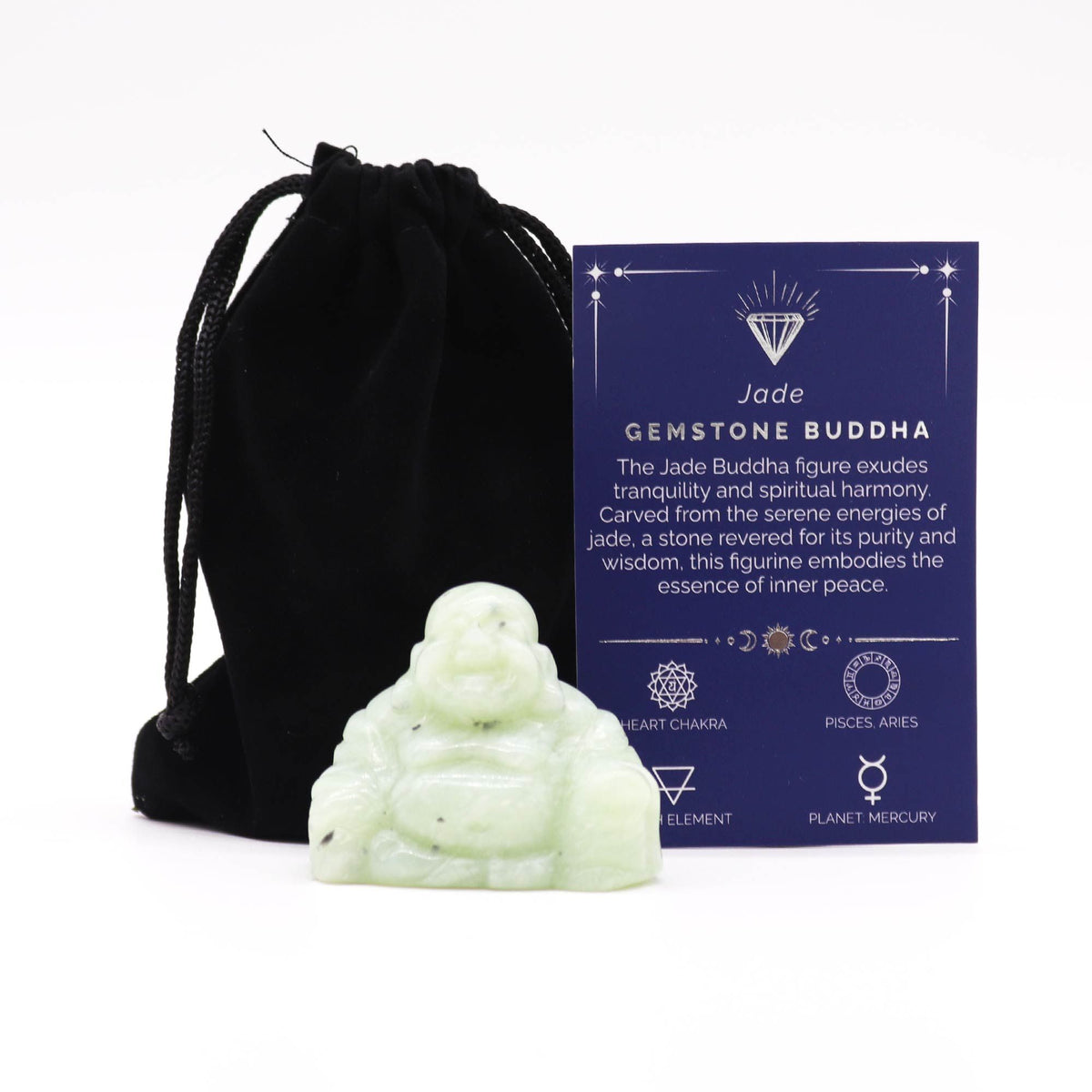 Figurka z kamienia – Budda duży (jadeit)