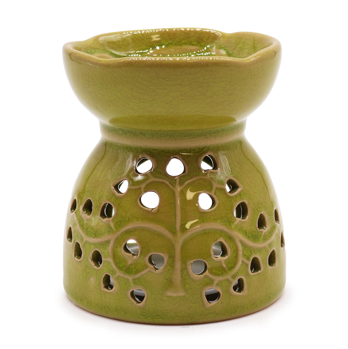 Kominek ceramiczny Drzewo Życia – Limonkowy — zdjęcie 4