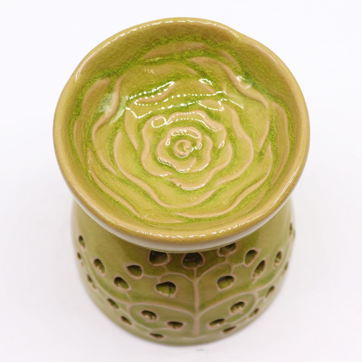 Kominek ceramiczny Drzewo Życia – Limonkowy — zdjęcie 2