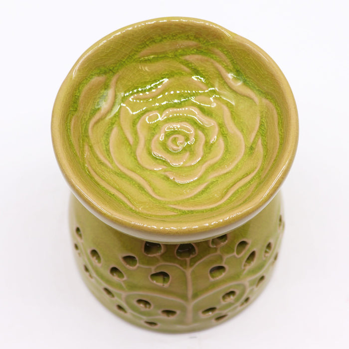 Kominek ceramiczny Drzewo Życia – Limonkowy — zdjęcie 2