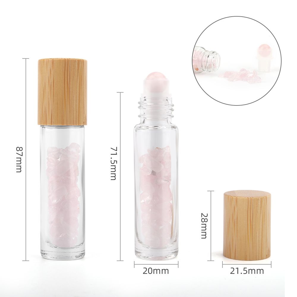 Roller z kamieniem naturalnym 5 ml – Kwarc różowy — zdjęcie 4