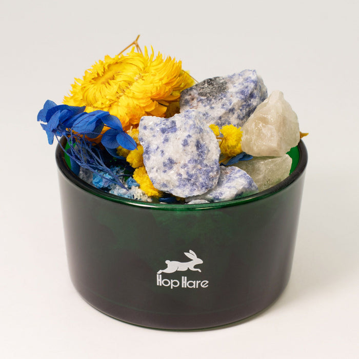 Kryształy i suszone kwiaty do olejku – Słońce (sodalit)
