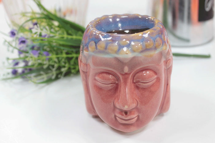 Kominek ceramiczny Budda – Róż i turkus — zdjęcie 2