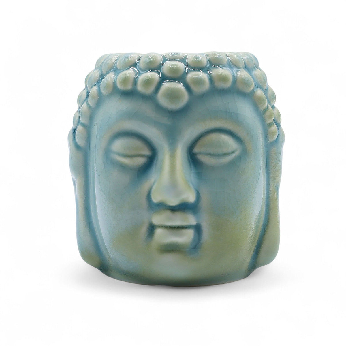 Kominek ceramiczny Budda – Niebieski — zdjęcie 4
