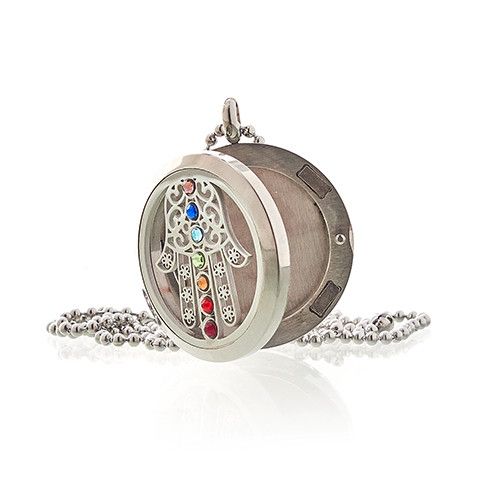Wisiorek aromaterapeutyczny – Hamsa Czakra 30 mm — zdjęcie 2