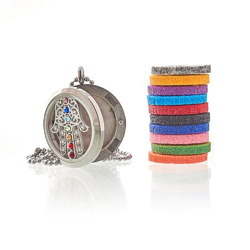 Wisiorek aromaterapeutyczny – Hamsa Czakra 30 mm — zdjęcie 3