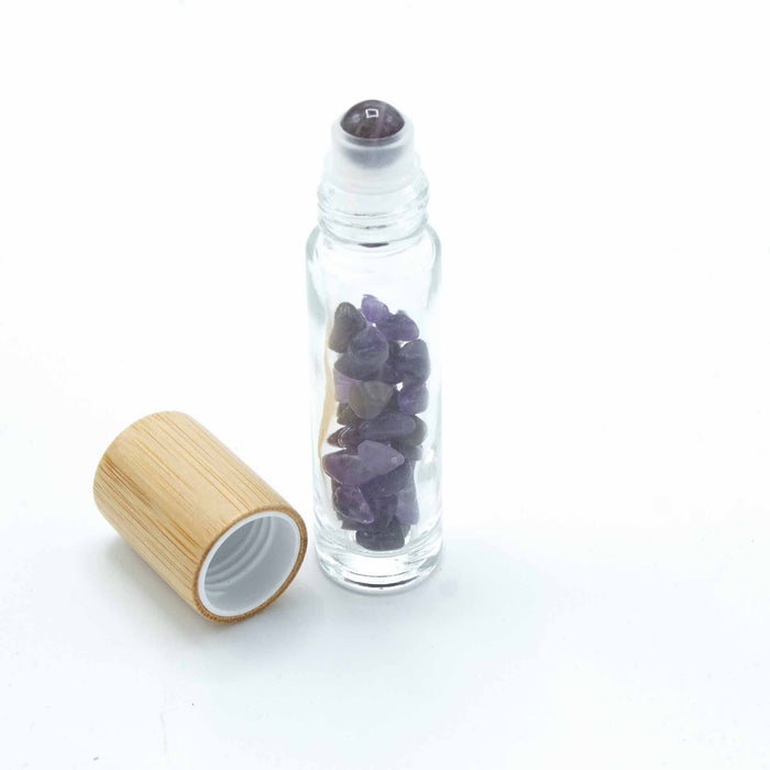 Roller z kamieniem naturalnym 5 ml – Ametyst
