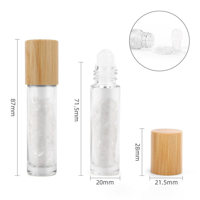 Roller z kamieniem naturalnym 5 ml – Kryształ górski